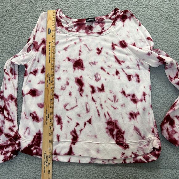 Wet Seal Shirt Womens XL Tie‎ Burgundy Dye Top Long Sleeves Lightweight - Picture 11 of 12